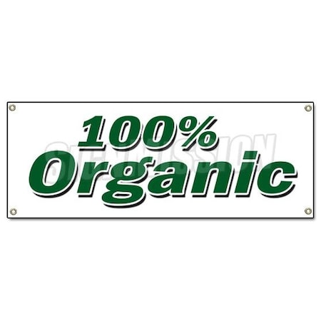 Signmission ORGANIC BANNER SIGN vegetarian vegan gmo produce healthy fruit veg B-Organic